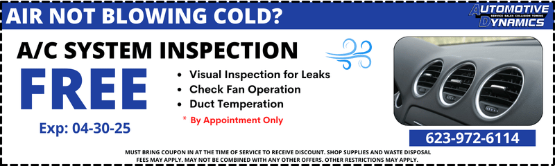 Free A/C System Check Coupon - Auto Repair Sun City - Automotive Dynamics Sun City AZ