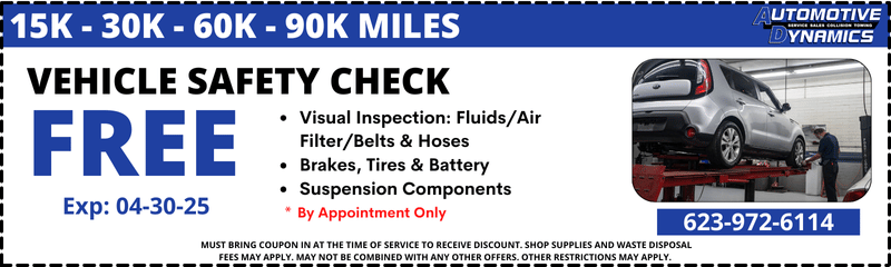 Auto Repair Sun City - Free Vehicle Check Coupon - Automotive Dynamics Sun City AZ